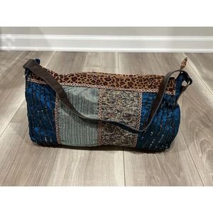 NWT Boho Quilted Beaded Shoulder Bag #147